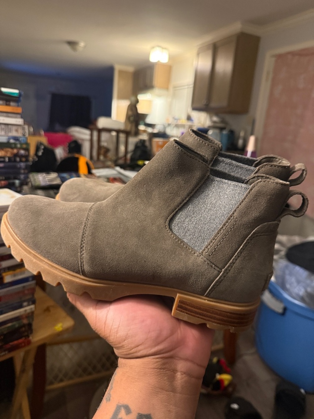 Sorel Men's Chukka Boots in Olive Suede with Gum Sole